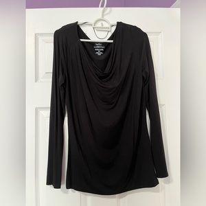 Classic black scoop neck top